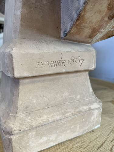 19th Century French Plaster Portrait Bust