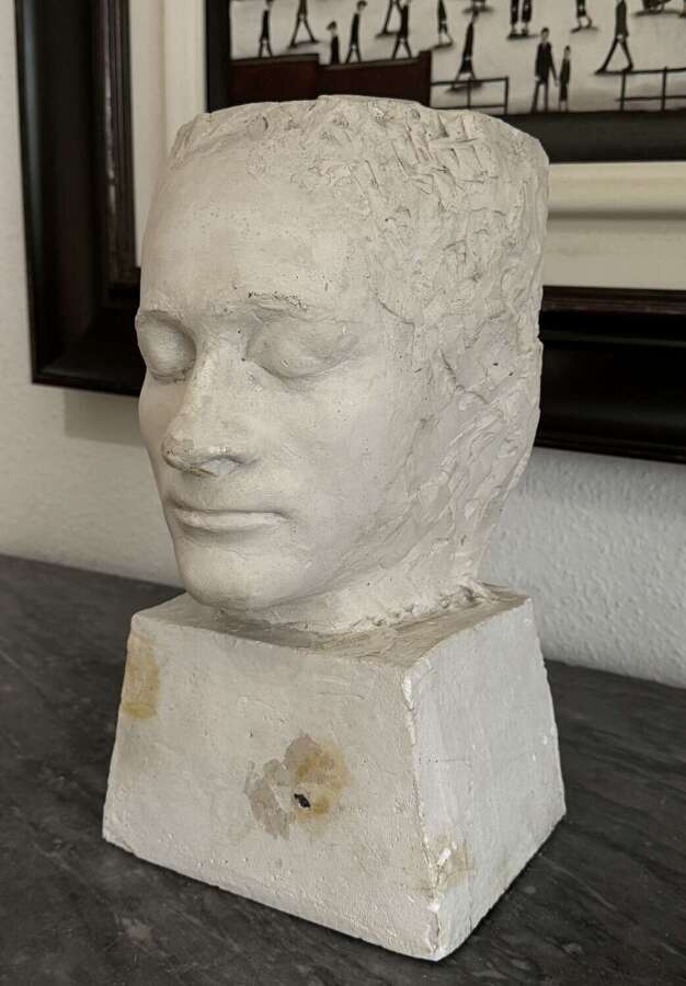 Plaster Artists Death Mask Sculpture