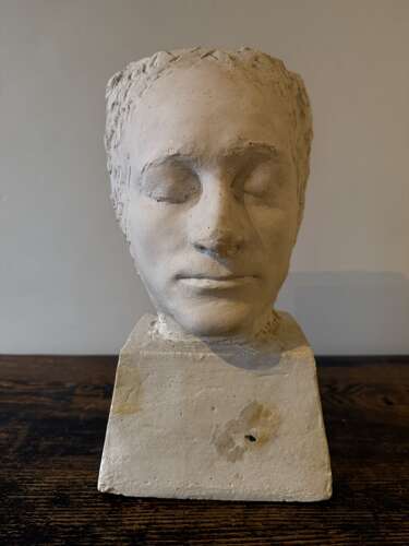 Plaster Artists Death Mask Sculpture