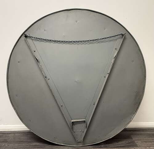 Large Mid-20th Century Czech Industrial Convex Railway Mirror