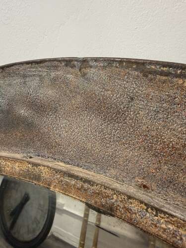 Large Mid-20th Century Czech Industrial Convex Railway Mirror