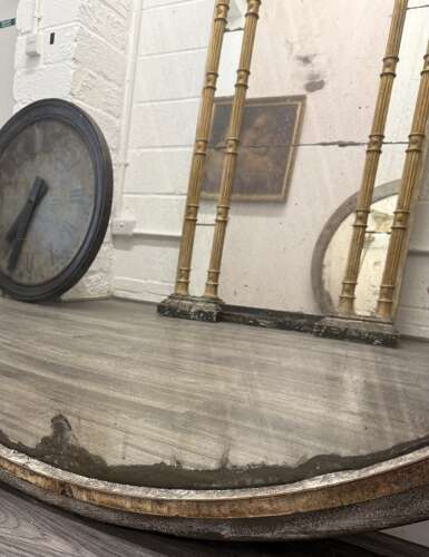 Large Mid-20th Century Czech Industrial Convex Railway Mirror