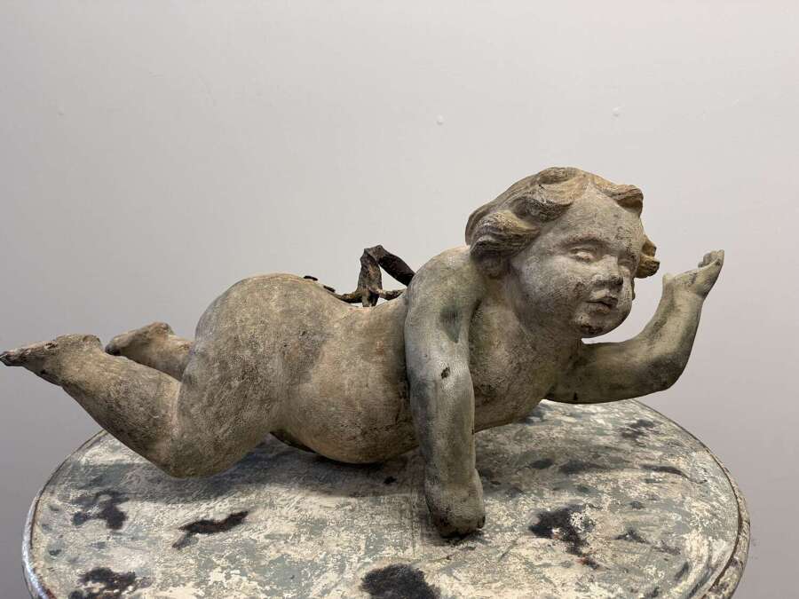 18th Century Italian Carved Oak Cherub
