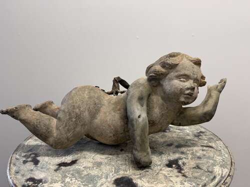 18th Century Italian Carved Oak Cherub