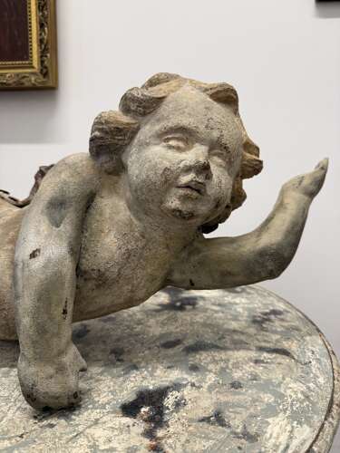 18th Century Italian Carved Oak Cherub