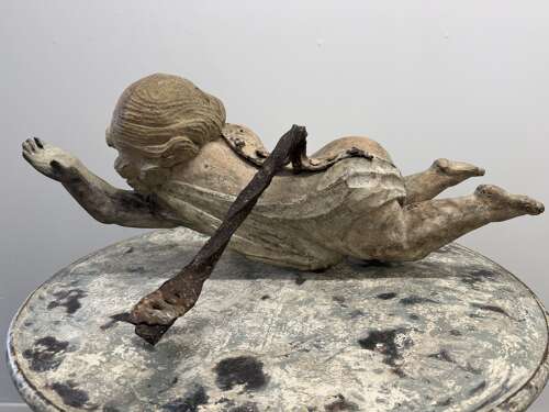 18th Century Italian Carved Oak Cherub