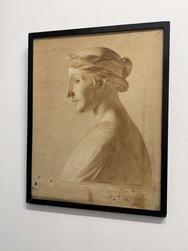 Early 20th Century Watercolour Of A Classical Ancient Greek Woman