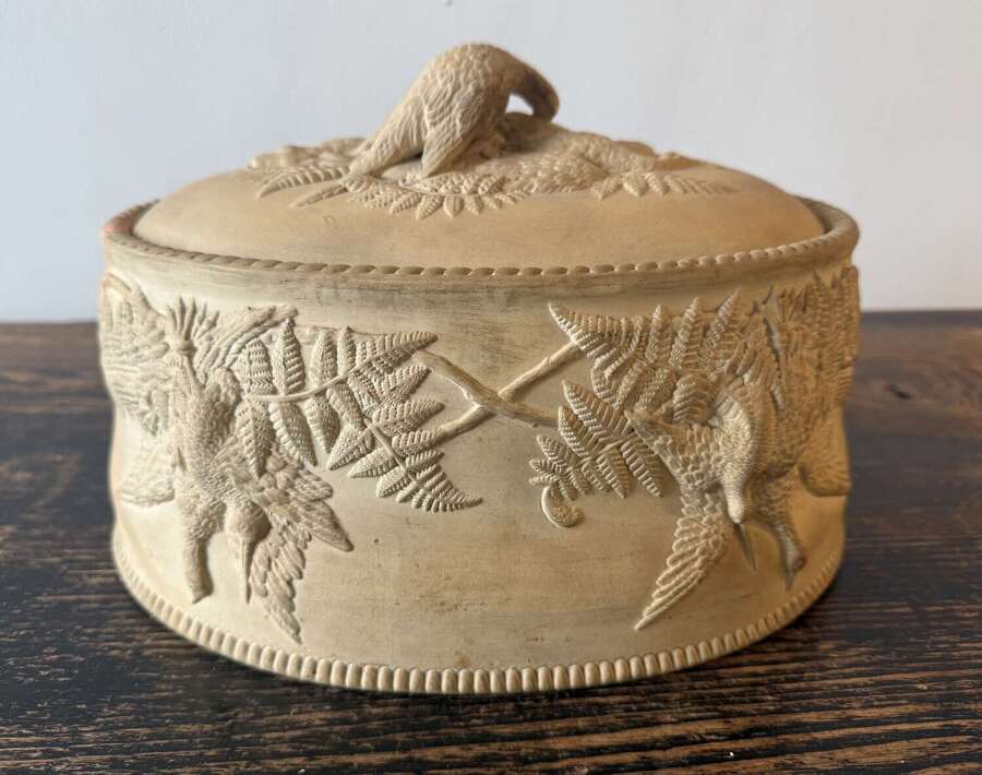 English Wedgwood Caneware Pottery Game Pie Tureen