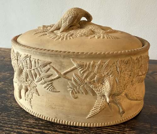 English Wedgwood Caneware Pottery Game Pie Tureen