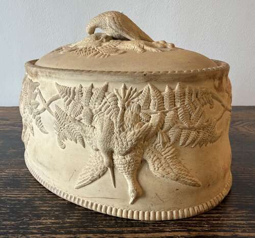English Wedgwood Caneware Pottery Game Pie Tureen