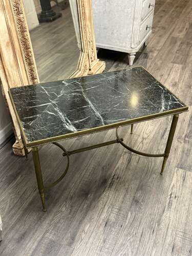 Mid Century Brass & Marble Coffee Table