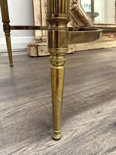 Mid Century Brass & Marble Coffee Table