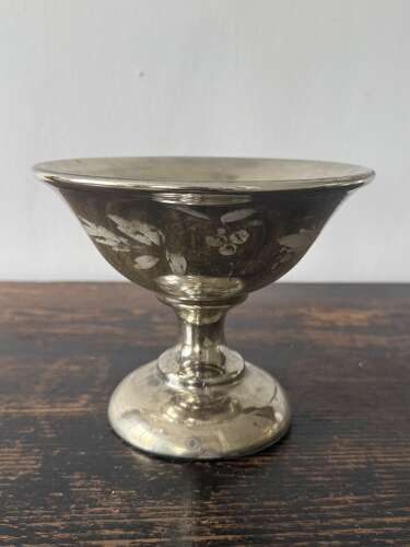 19th Century Victorian Mercury Glass Chalice Bowl