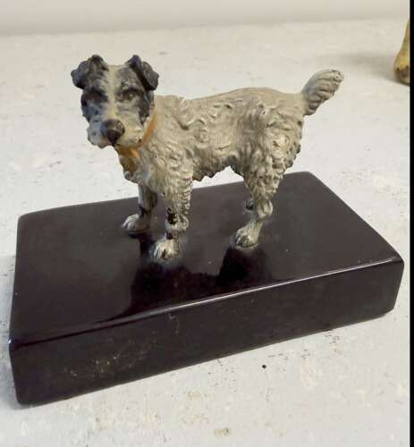 Early 20th Century Cold Painted Bronze Terrier
