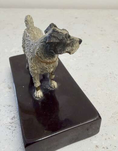 Early 20th Century Cold Painted Bronze Terrier
