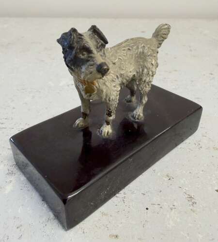 Early 20th Century Cold Painted Bronze Terrier